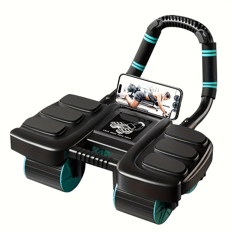 2pcs 4 Wheel Abdominal Roller With Elbow Support   Auto Bounce Core Exercise Equipment. Home Gym Ab Kneel Pad. Ideal Gift For Valentine's Day, Thanksgiving Day, Christmas & Father's Day