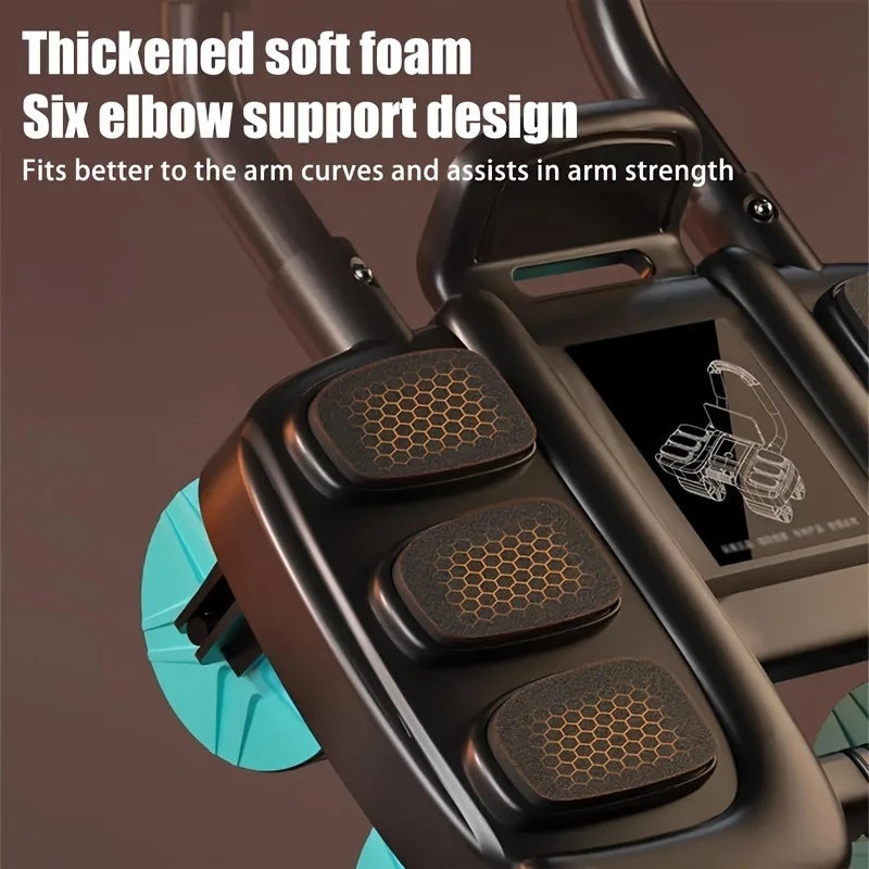 2pcs 4 Wheel Abdominal Roller With Elbow Support   Auto Bounce Core Exercise Equipment. Home Gym Ab Kneel Pad. Ideal Gift For Valentine's Day, Thanksgiving Day, Christmas & Father's Day