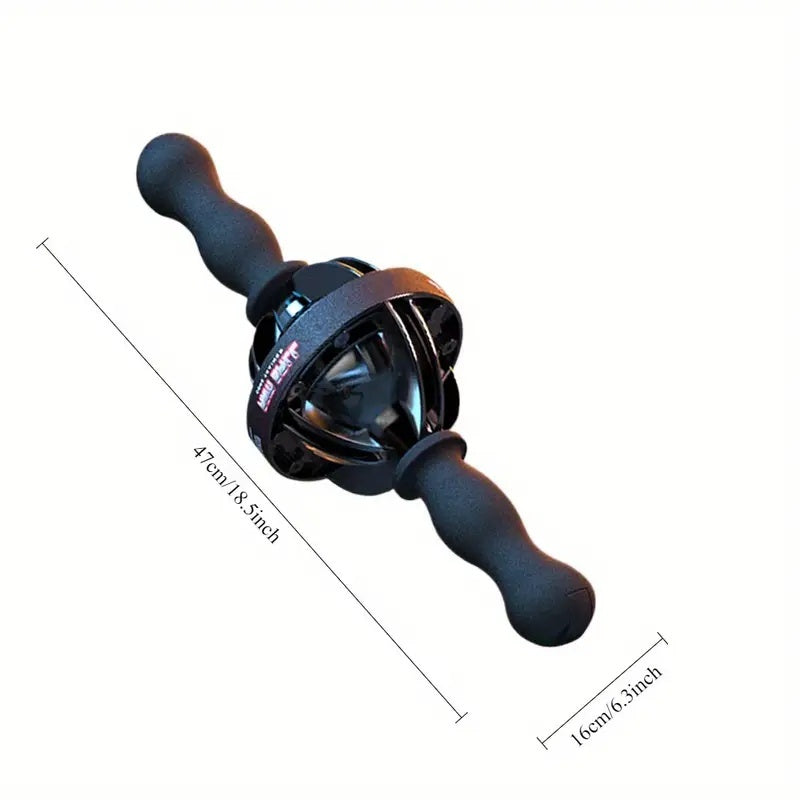 1pc Black Gyro Fitness Trainer  Stainless Steel Core Wrist  Forearm Exerciser With Pull Rope, Fit, Non Electric Handheld Fitness Equipment For Home Use, Enhances Muscle & Reduces, Gym Accessories