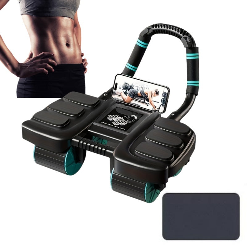 2pcs 4 Wheel Abdominal Roller With Elbow Support   Auto Bounce Core Exercise Equipment. Home Gym Ab Kneel Pad. Ideal Gift For Valentine's Day, Thanksgiving Day, Christmas & Father's Day