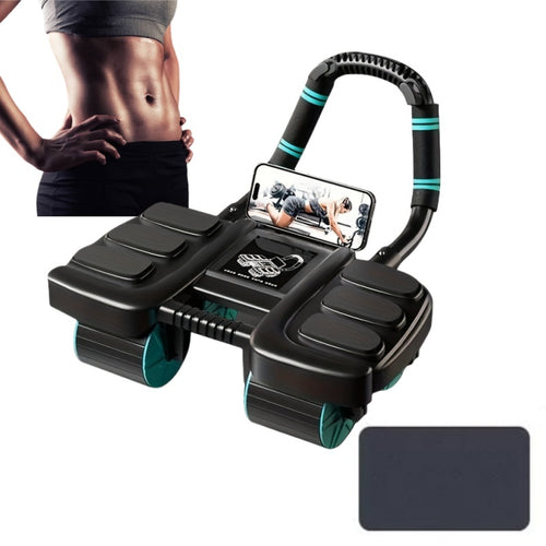 2pcs 4 Wheel Abdominal Roller With Elbow Support   Auto Bounce Core Exercise Equipment. Home Gym Ab Kneel Pad. Ideal Gift For Valentine's Day, Thanksgiving Day, Christmas & Father's Day